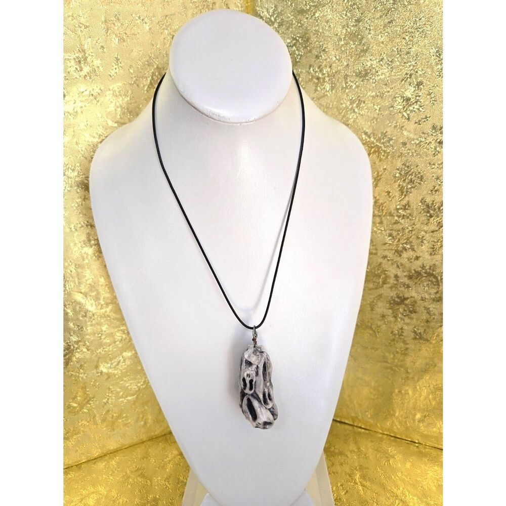 OOAK SuperCrazyChick Handmade Spooky Skull Pendant Necklace